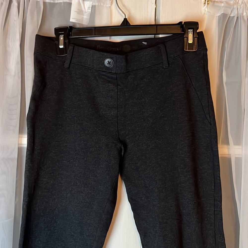Betabrand Cropped Dress Yoga Pants Women's Small Charcoal Gray Stretch Career - Picture 3 of 8